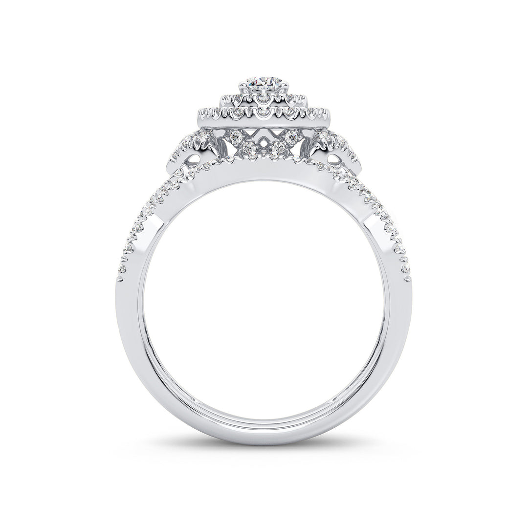 Brilliant 14k White Gold Lab Diamond Engagement Ring