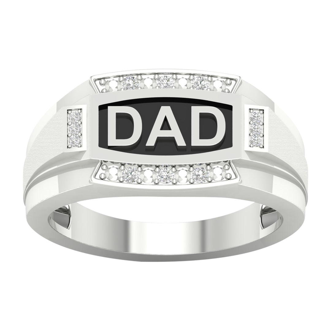 10K 0.06ct Diamond Mens Band