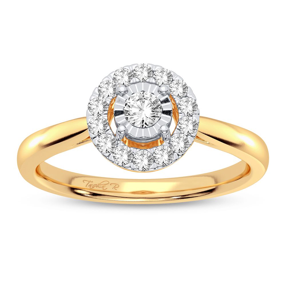14K Yellow Gold Lab Diamond Promise Ring (0.25CT)