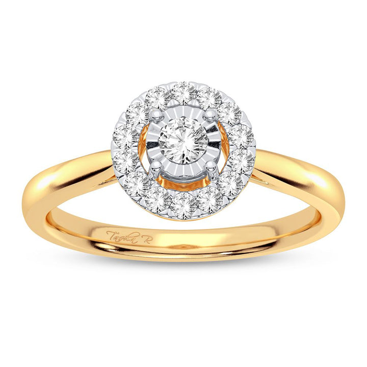 14K Yellow Gold Lab Diamond Promise Ring (0.25CT)