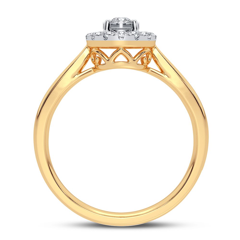 14K Yellow Gold Lab Diamond Promise Ring (0.25CT)