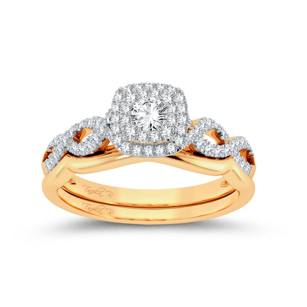 Classic 14K Yellow Gold 0.33ct Lab Diamond Bridal Ring