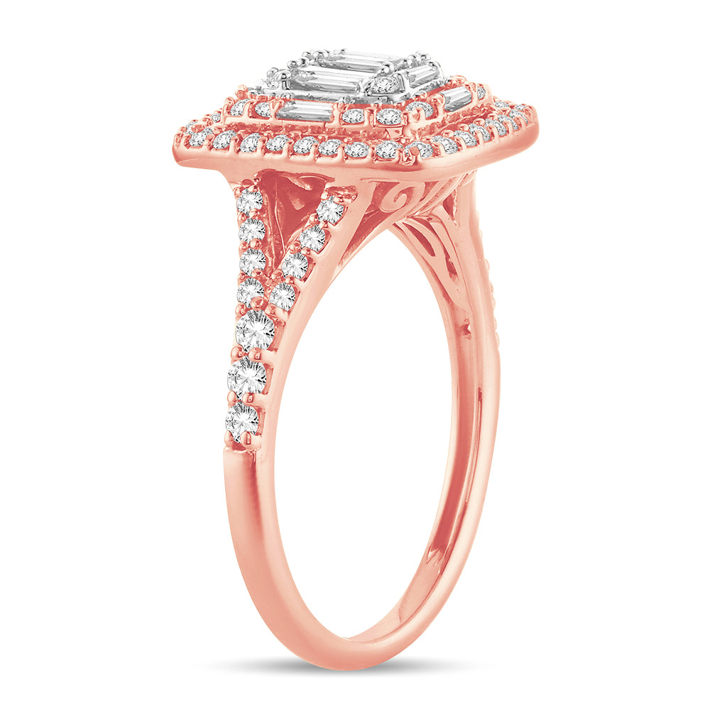 Timeless 14k Rose Gold Lab Diamond Engagement Ring