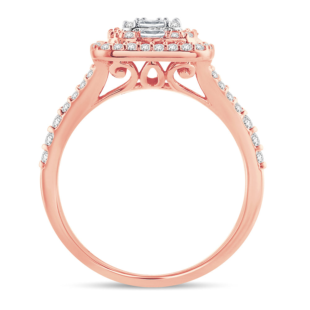 Timeless 14k Rose Gold Lab Diamond Engagement Ring