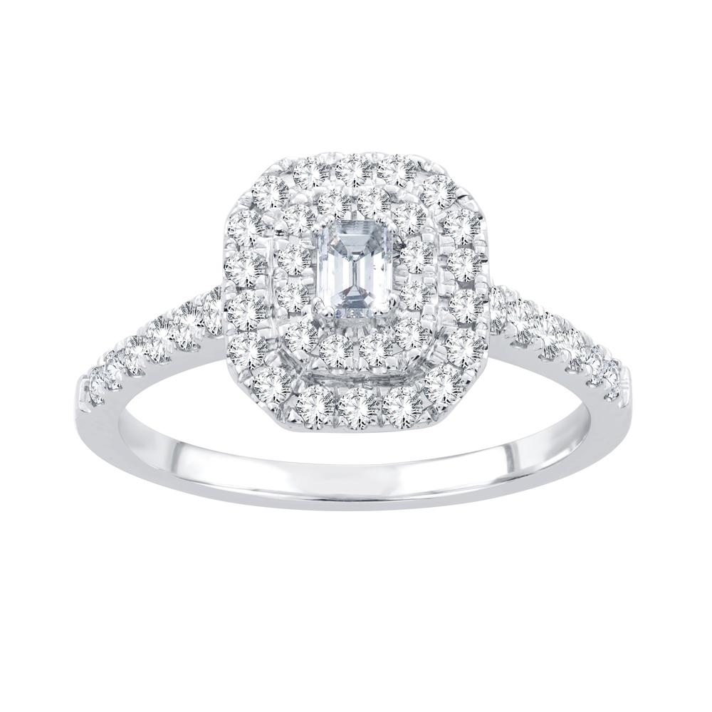 14k White Gold Lab-Grown Diamond Engagement Ring (0.76 CT)
