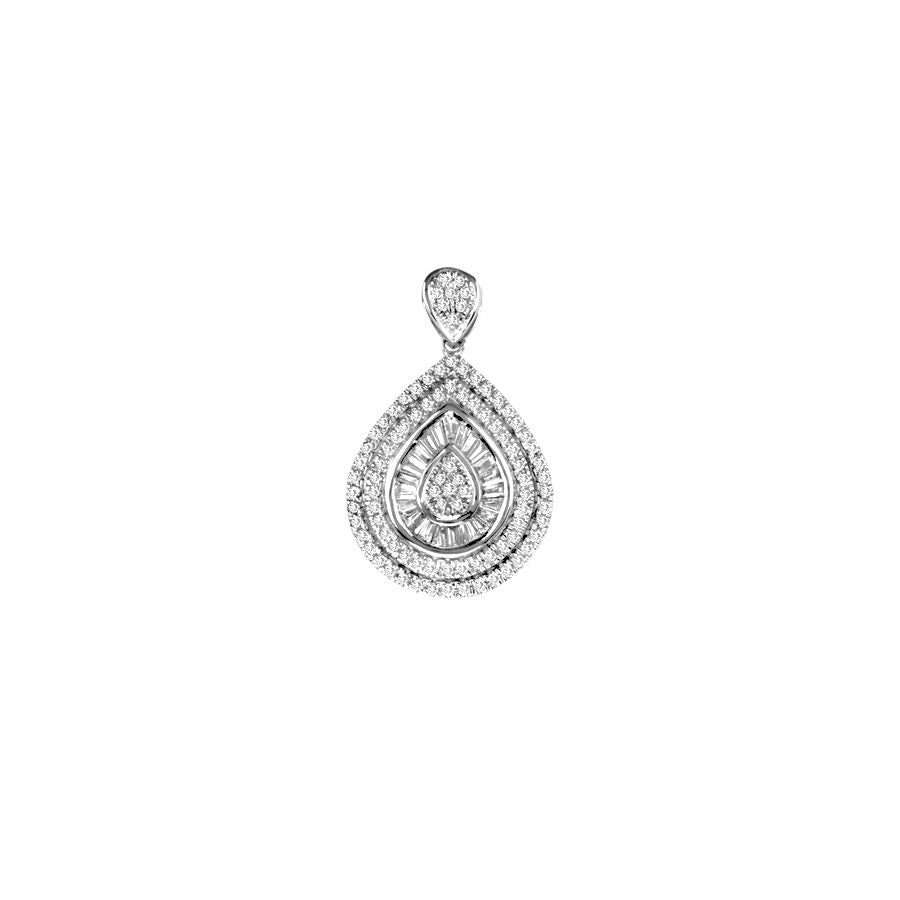 Luminous 14k White Gold Lab Diamond Pendant for Her