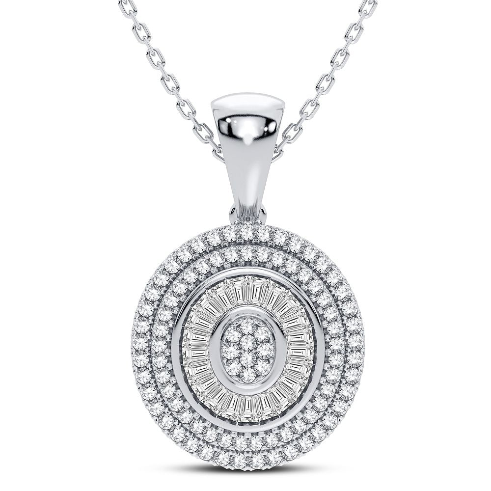 Chic 14k White Gold 0.40CT Lab Diamond Womens Pendant