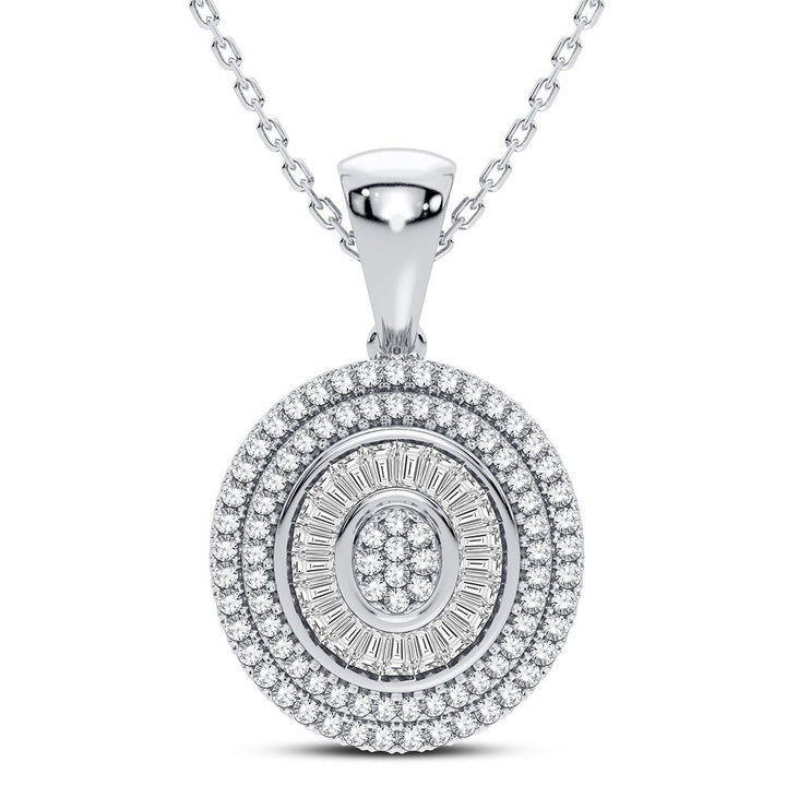Chic 14k White Gold 0.40CT Lab Diamond Womens Pendant