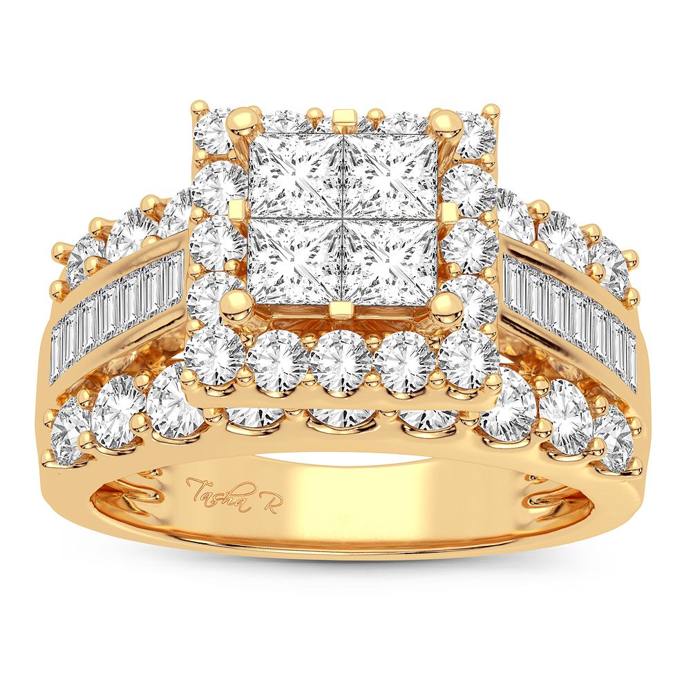 14K Yellow Gold Lab-Grown 2CT Diamond Engagement Ring