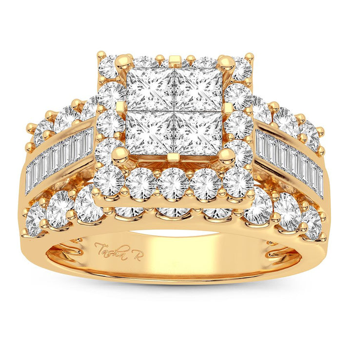 14K Yellow Gold Lab-Grown 2CT Diamond Engagement Ring