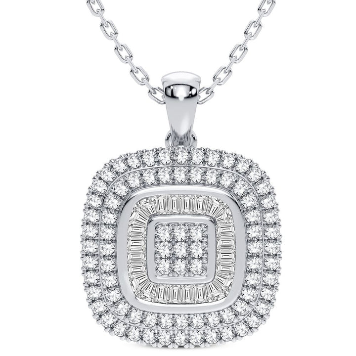 Chic 14k White Gold 0.40CT Lab Diamond Womens Pendant