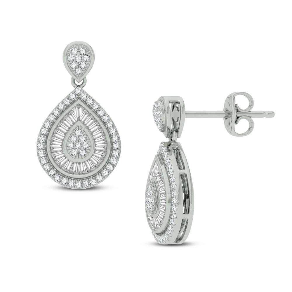 Brilliant 14k White Gold Lab Diamond Stud Earrings for Women