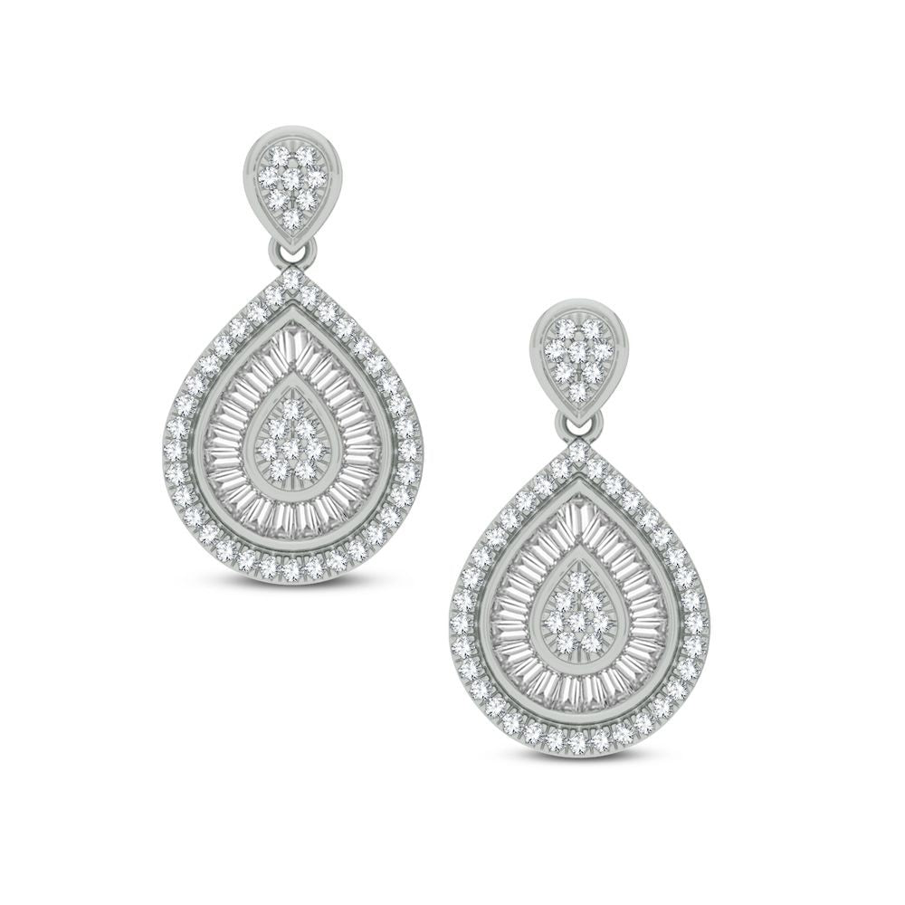 Brilliant 14k White Gold Lab Diamond Stud Earrings for Women