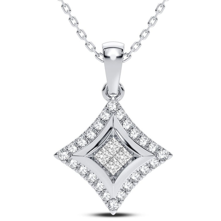 14k White Gold Lab Diamond Pendant: Timeless Elegance