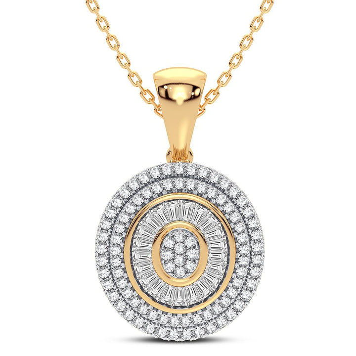 14K Yellow Gold Lab Diamond Womens Pendant Charm