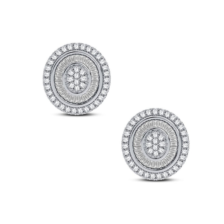 14k White Gold Lab Diamond Stud Earrings - Chic Sparkle