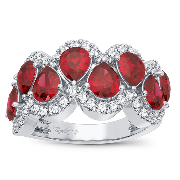 Sparkling 14k White Gold 0.50CT Lab Diamond Womens Ring