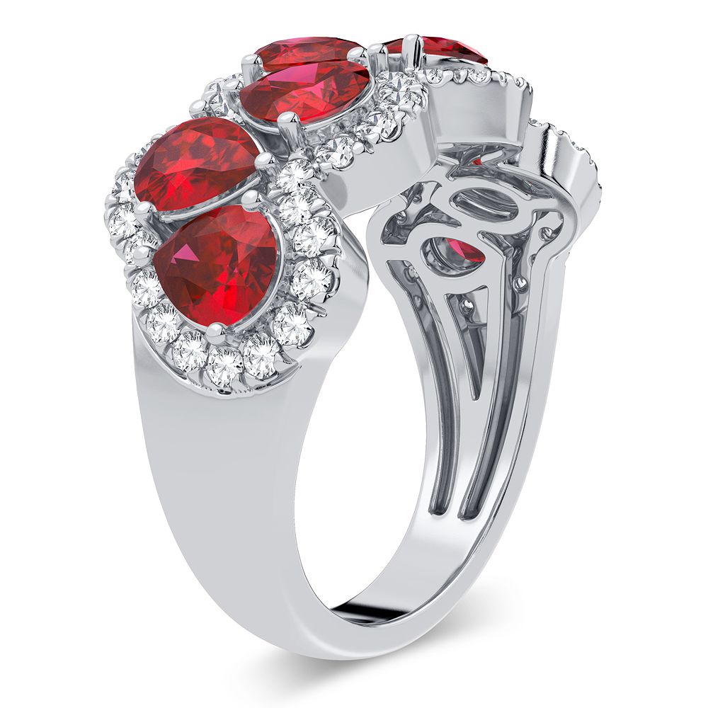 Sparkling 14k White Gold 0.50CT Lab Diamond Womens Ring