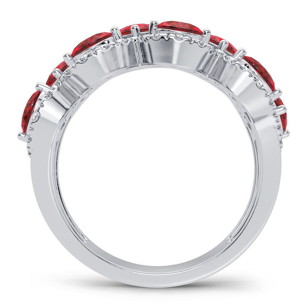 Sparkling 14k White Gold 0.50CT Lab Diamond Womens Ring