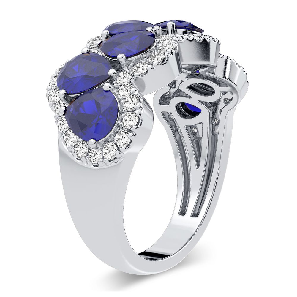 Luminous 14k White Gold Lab Diamond Womens Engagement Ring