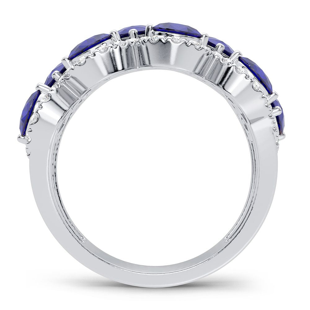 Luminous 14k White Gold Lab Diamond Womens Engagement Ring