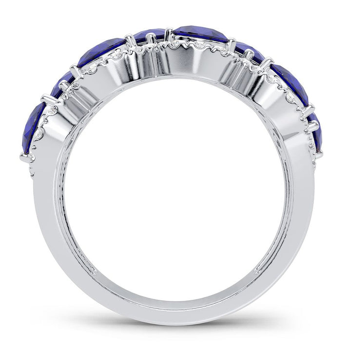 Luminous 14k White Gold Lab Diamond Womens Engagement Ring