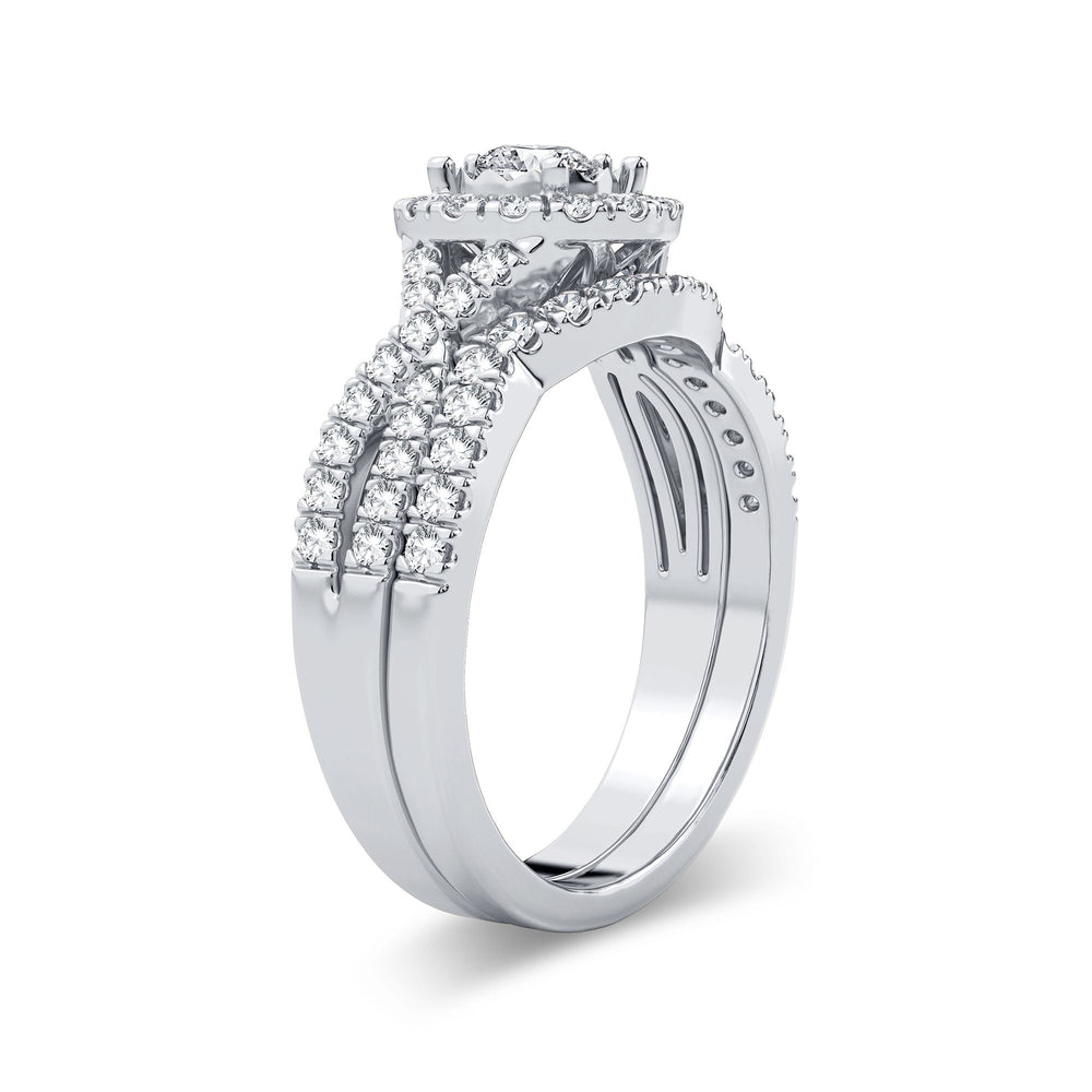 Sparkling 0.75CT Lab Diamond Engagement Ring in White Gold