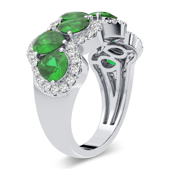 14k White Gold Lab Diamond Womens Engagement Ring