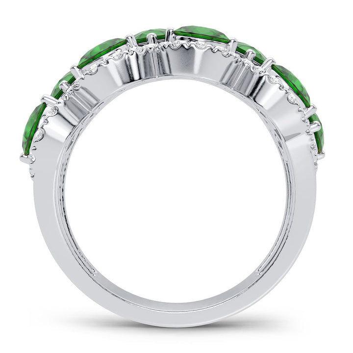 14k White Gold Lab Diamond Womens Engagement Ring