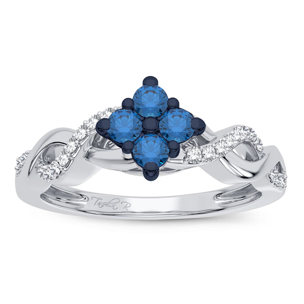 Elegant 14k White Gold 0.25CT Lab Diamond Womens Ring