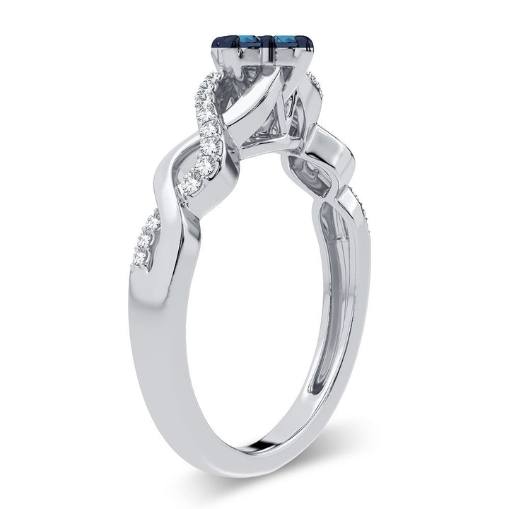 Elegant 14k White Gold 0.25CT Lab Diamond Womens Ring