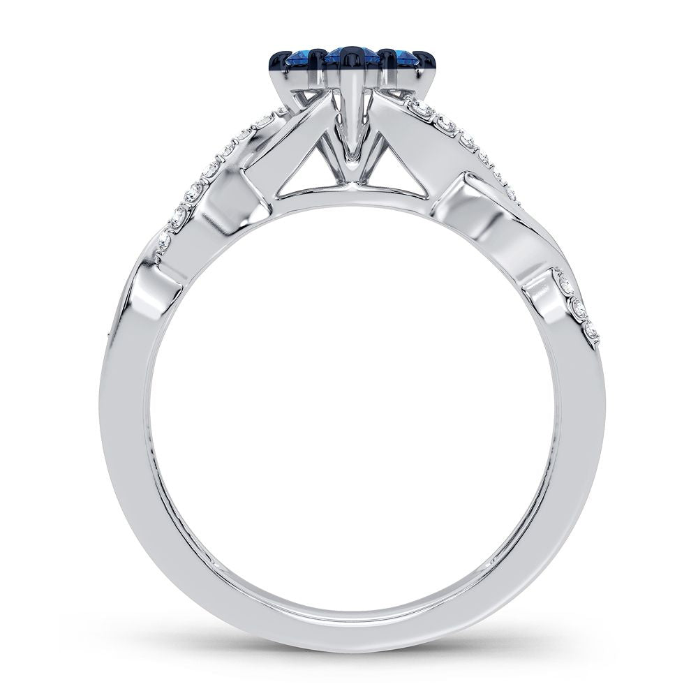 Elegant 14k White Gold 0.25CT Lab Diamond Womens Ring