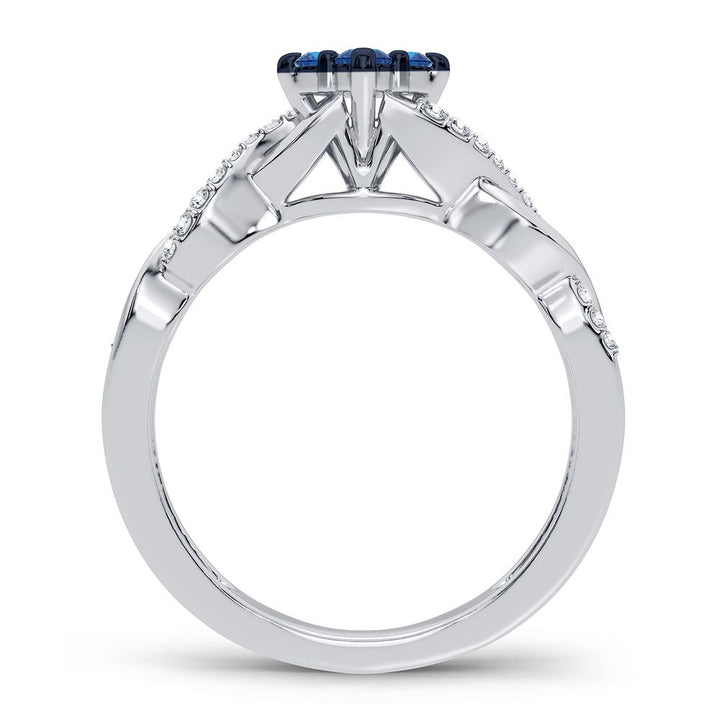Elegant 14k White Gold 0.25CT Lab Diamond Womens Ring