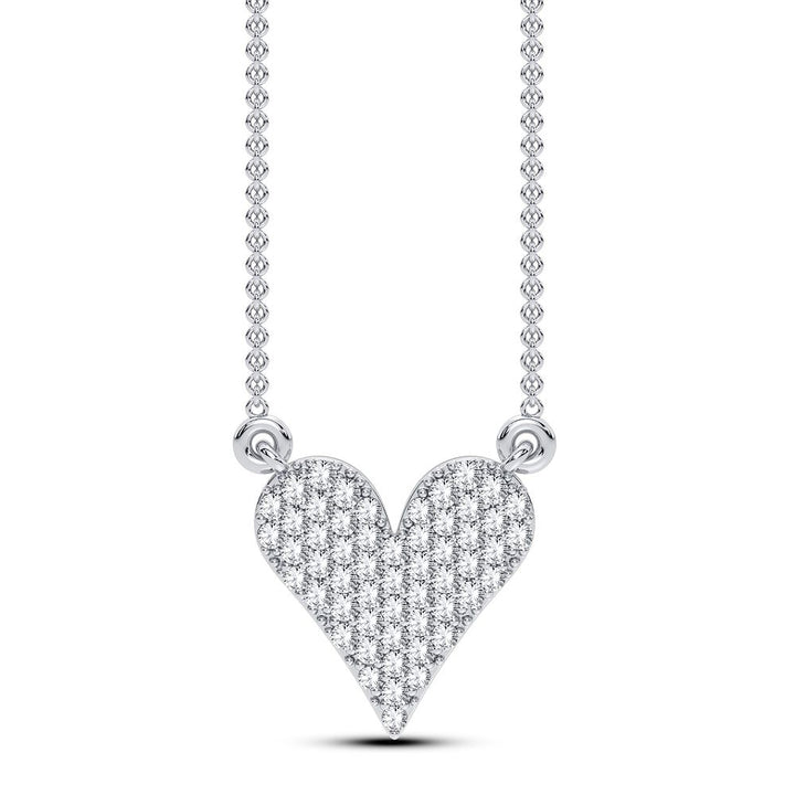 Chic 14K White Gold 0.25CT Lab Diamond Womens Pendant