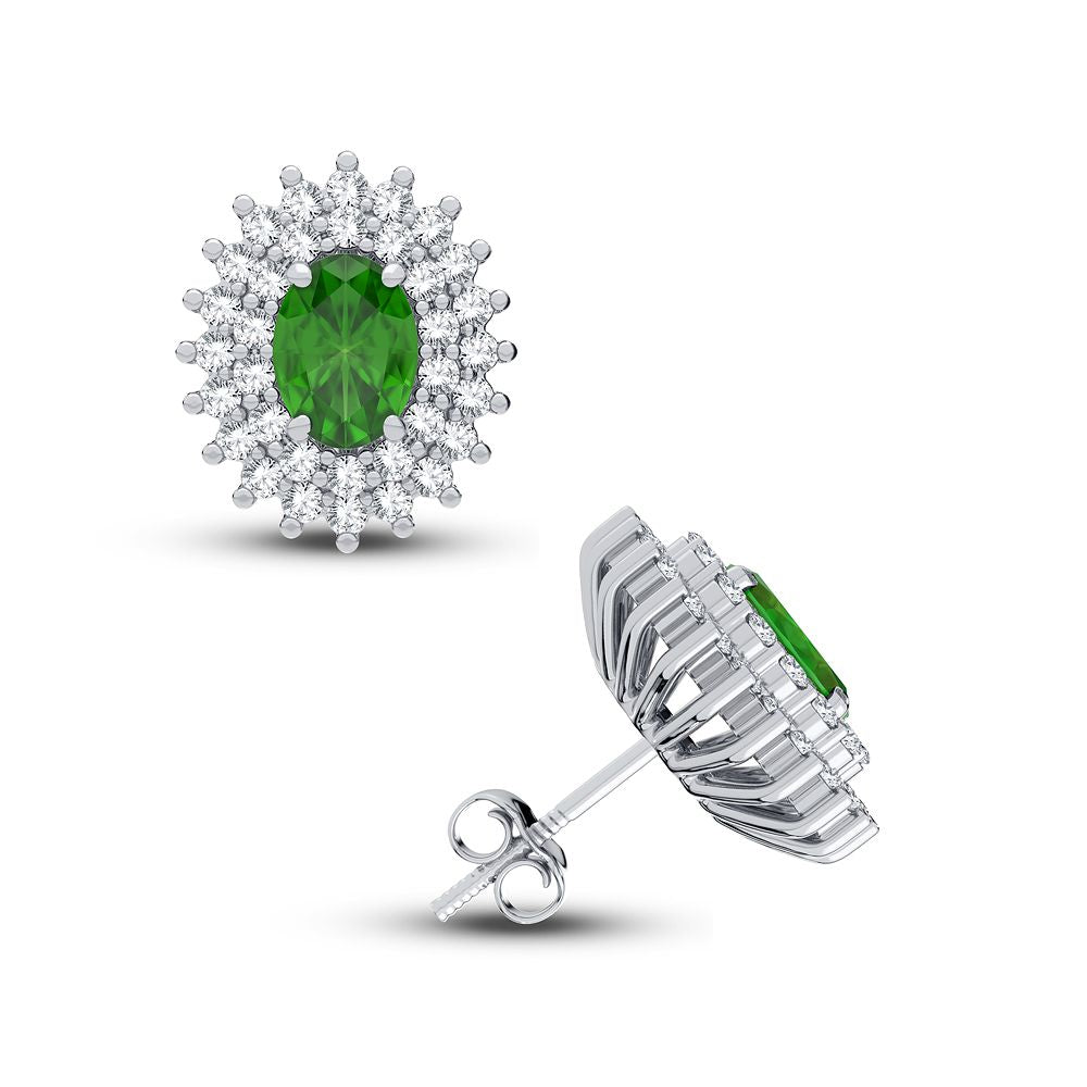 Brilliant 14K White Gold Lab Diamond Stud Earrings 0.50CT