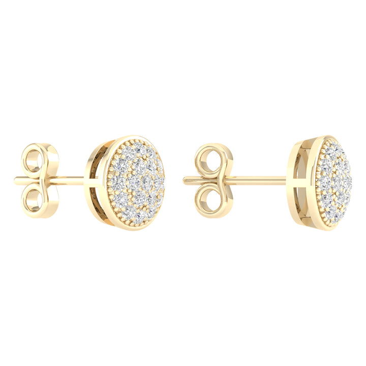10k Yellow Gold Lab Diamond Stud Earrings for Women