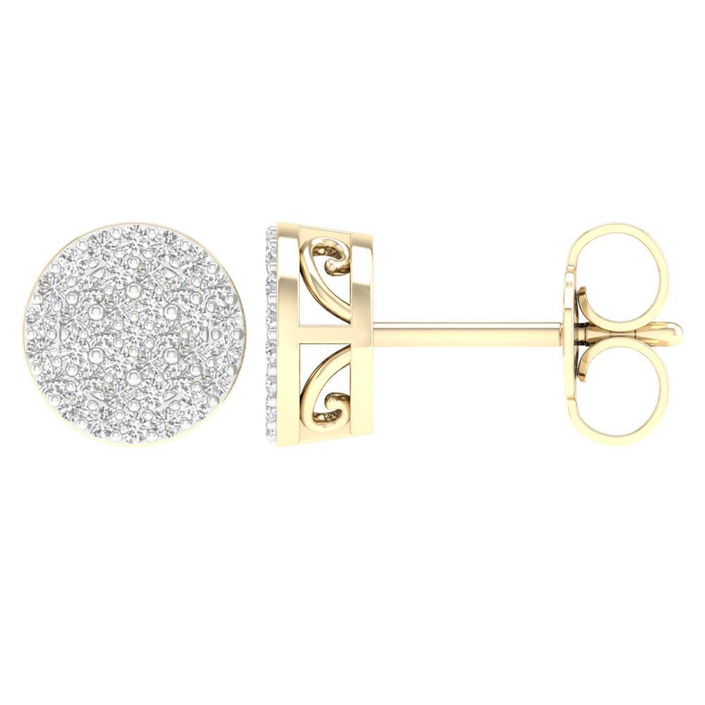 10k Yellow Gold Lab-Grown Diamond Stud Earrings - Timeless Sparkle