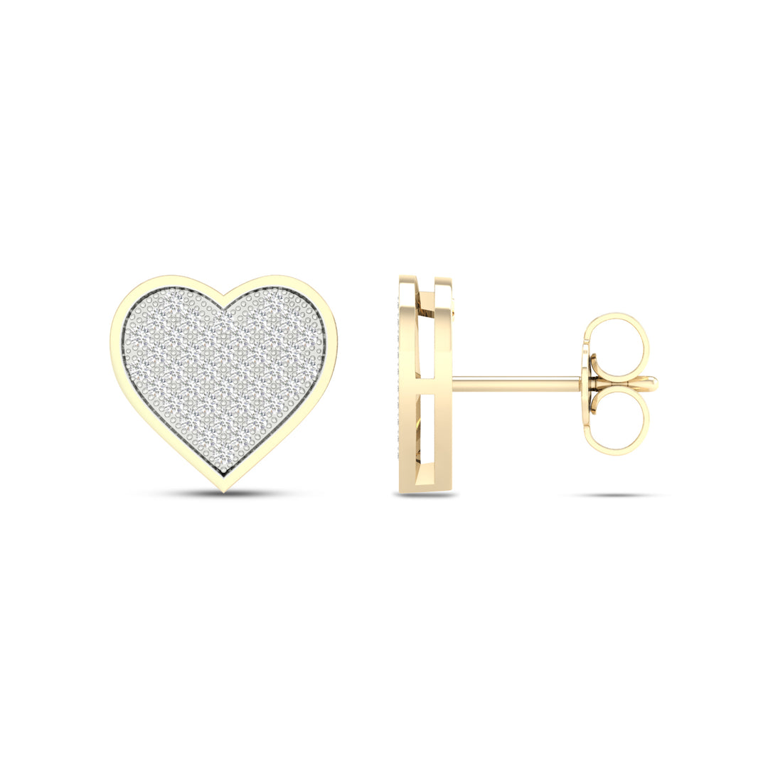 10k Yellow Gold Lab Diamond Stud Earrings for Women