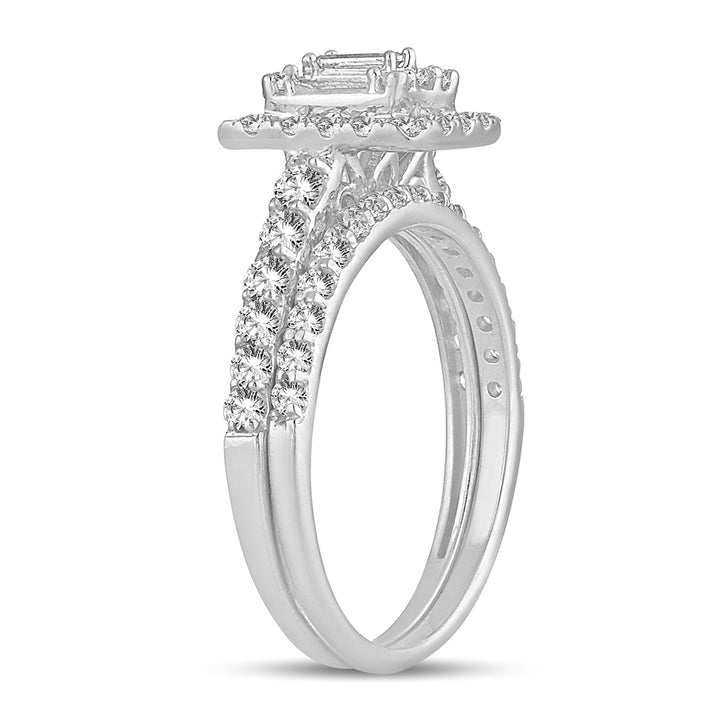 Brilliant 1CT Lab Diamond Engagement Ring in 14k White Gold