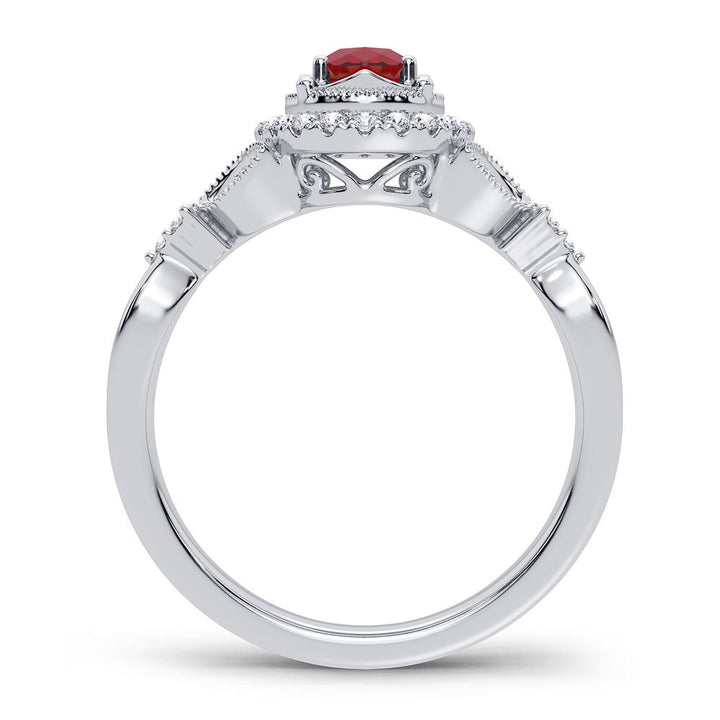 Luminous 14k White Gold Lab Diamond Womens Ring (0.2CT)