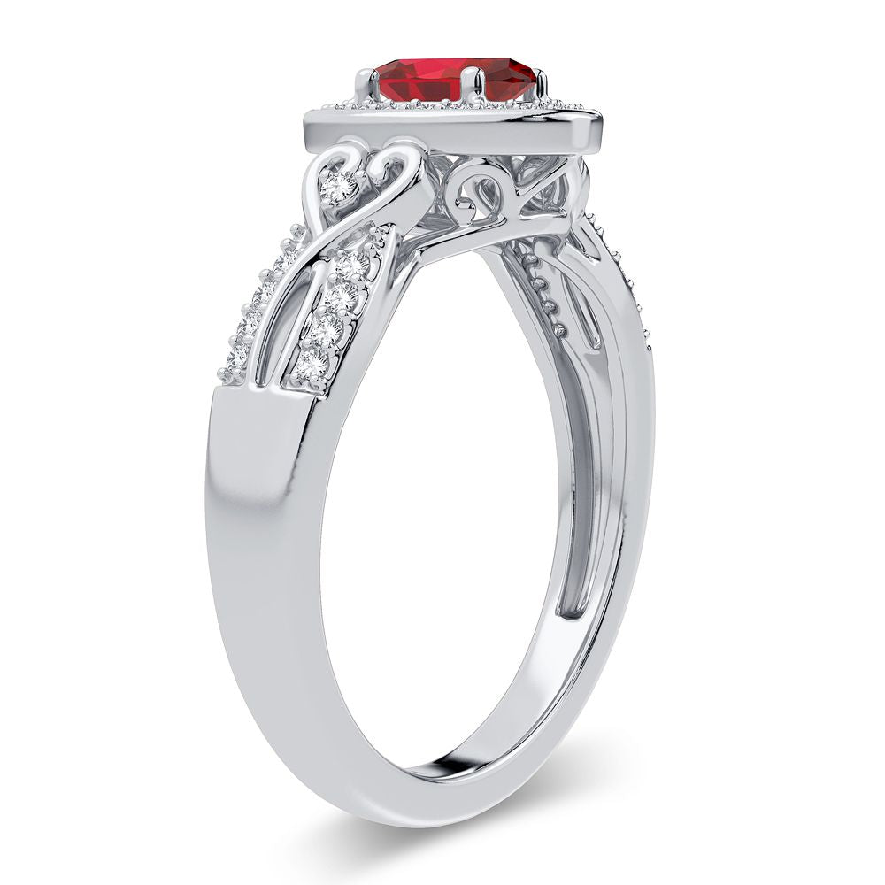 Timeless 14k White Gold 0.16CT Lab Diamond Ring