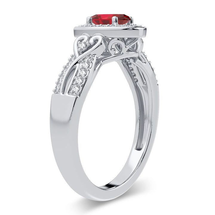 Timeless 14k White Gold 0.16CT Lab Diamond Ring