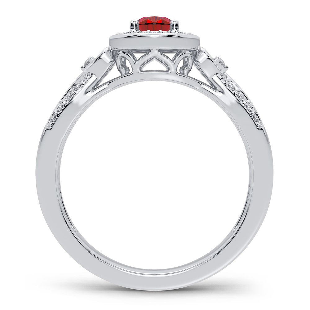 Timeless 14k White Gold 0.16CT Lab Diamond Ring