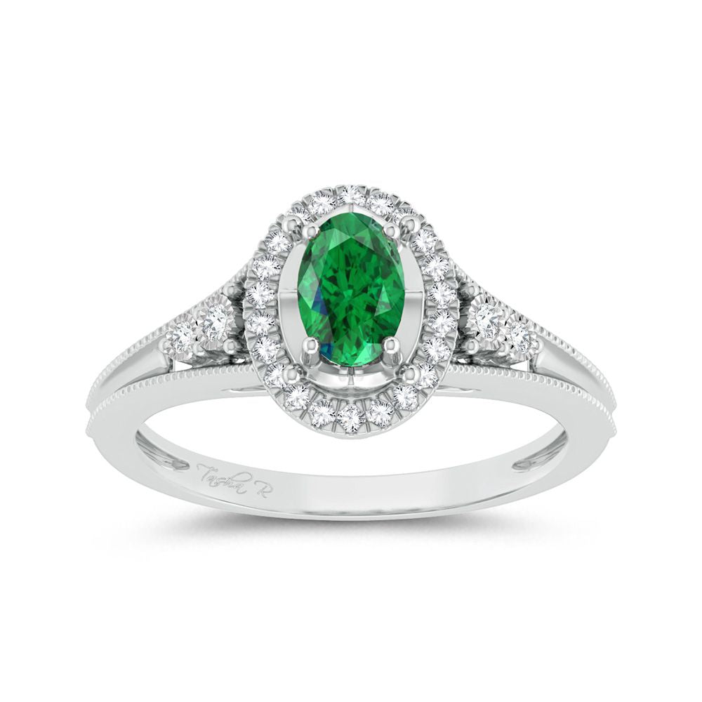 Chic 14k White Gold 0.10ct Lab Diamond Womens Ring