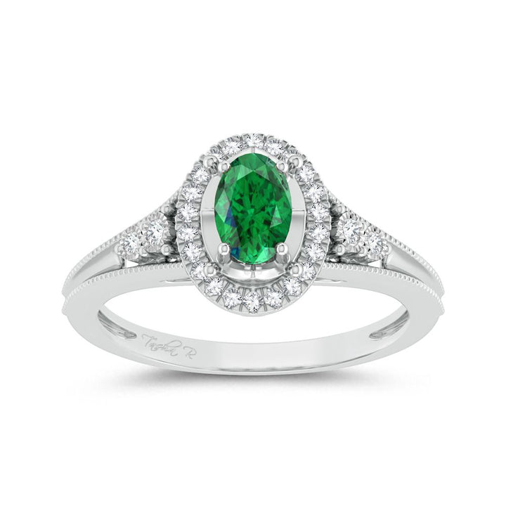 Chic 14k White Gold 0.10ct Lab Diamond Womens Ring