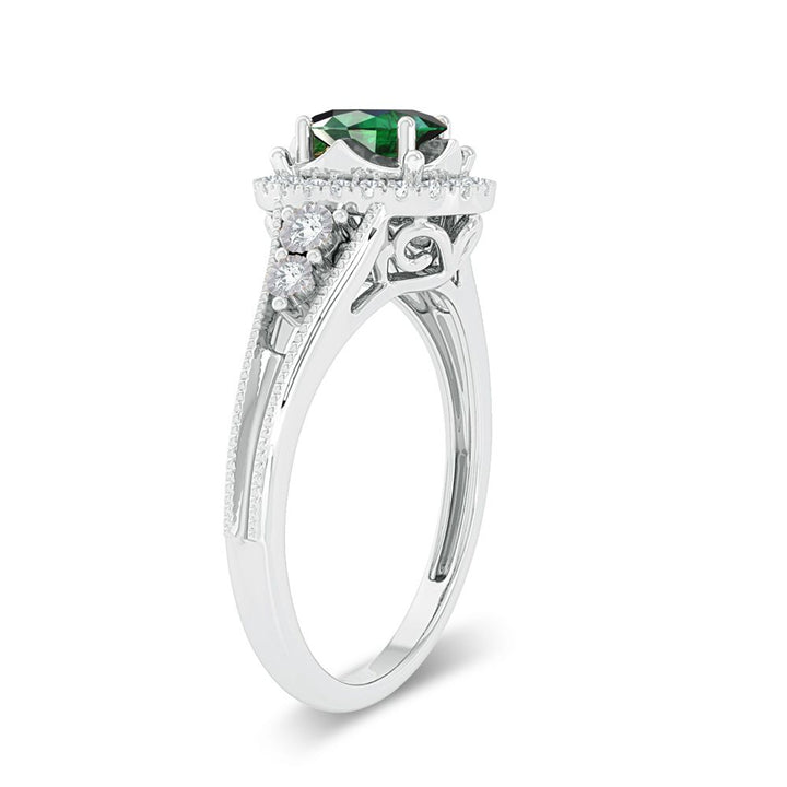 Chic 14k White Gold 0.10ct Lab Diamond Womens Ring