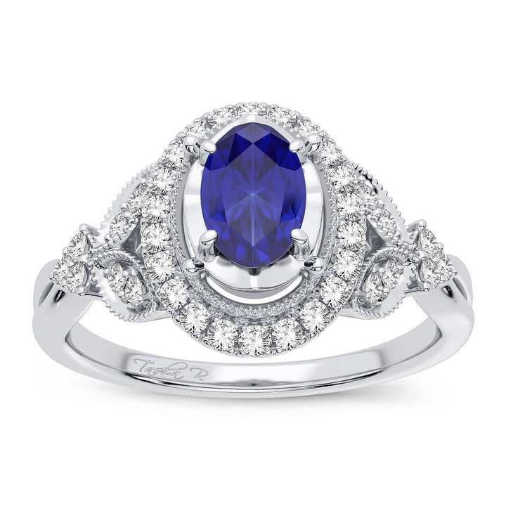 14K White Gold 0.20CT Lab Diamond Womens Cocktail Ring