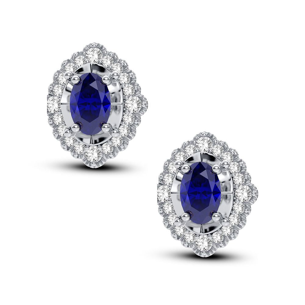 Chic 14k White Gold 0.20CT Lab Diamond Stud Earrings
