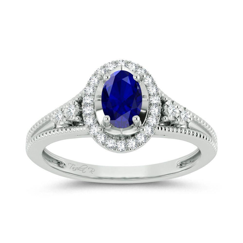 Chic 14k White Gold 0.10ct Lab Diamond Womens Ring