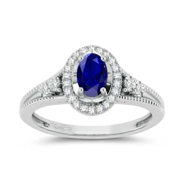 Chic 14k White Gold 0.10ct Lab Diamond Womens Ring